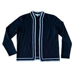 Barbara Lohmann Size 40 Cashmere Open Cardigan Sweater Made in Italy Knit